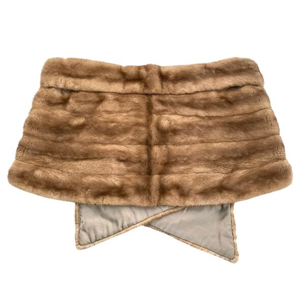 Vintage John Baldwin Ranch Mink Brown Fur Stole Wrap - Picture 1 of 12